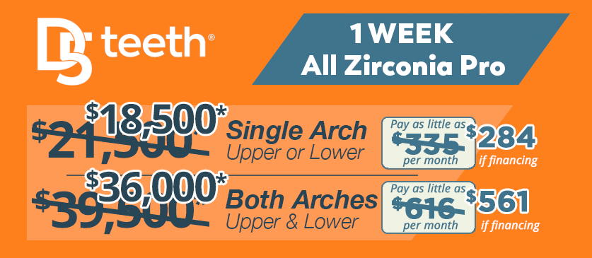 1 Week Zirconia Pricing